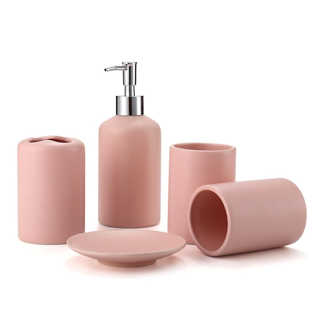 Ceramic Toothbrush Holder & Gargle Cup Set - Bathroom Organizer for Home, Hotel, and Travel | Durable Sanitary Wash Kit for Oral Care Essentials