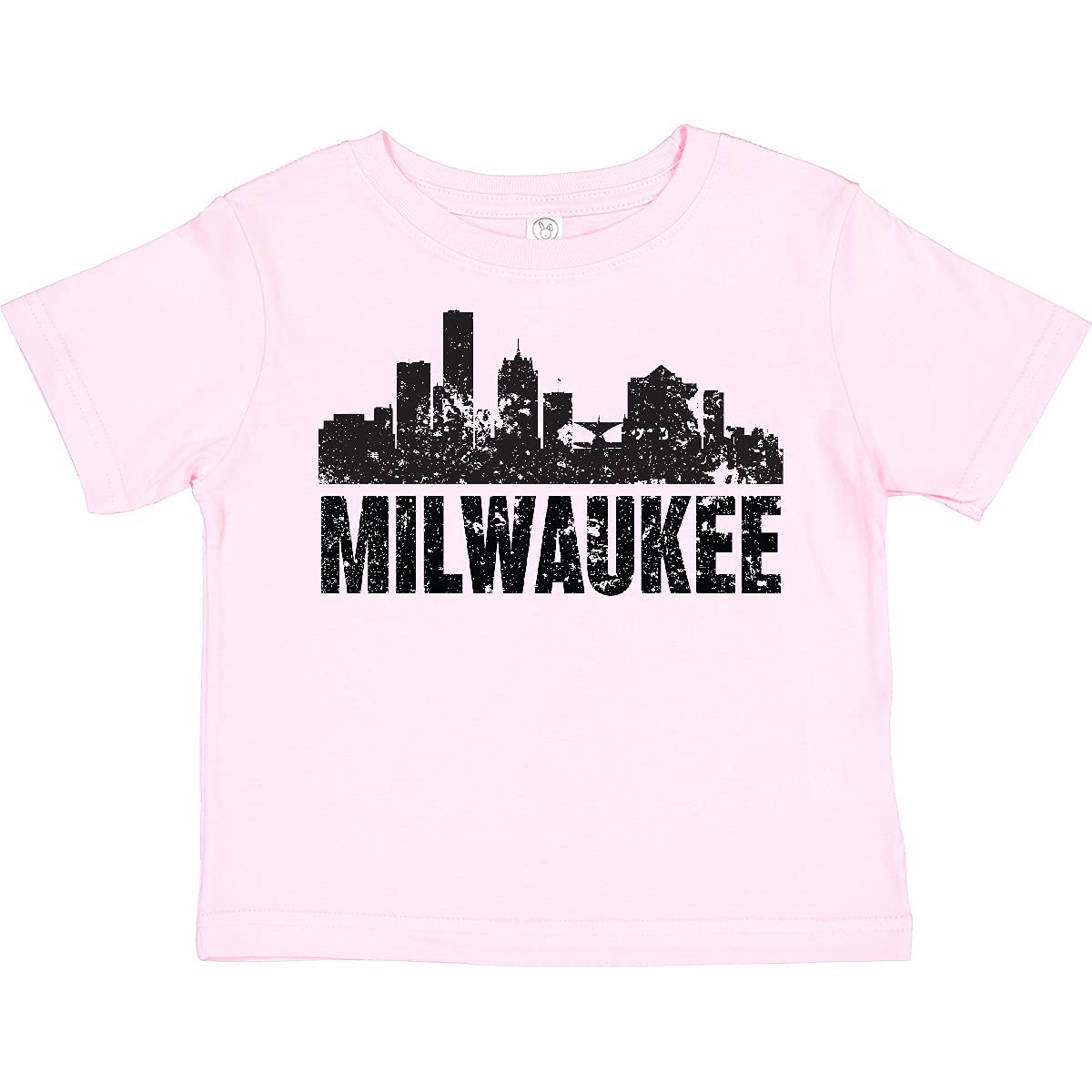 Milwaukee Skyline Grunge Toddler T-Shirt | Soft Cotton Kids Tee | Urban Style Graphic Print | Perfect for Daycare, Playdates & Family Outings
