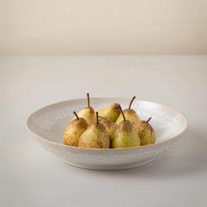Casafina Taormina Ceramic Serving Bowl - 12 Inch Large Pasta Salad Bowl - Elegant Handcrafted Italian Dinnerware for Entertaining, Parties & Family Gatherings