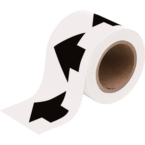 Brady 91409 Arrow Tape - 3 Rolls, High Visibility Reflective Tape for Safety Marking, Hazard Identification & Workplace Organization