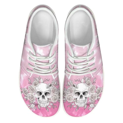 Gradient Pink Rose Skull