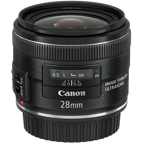 Canon EF 28mm f/2.8 IS USM Wide Angle Lens for DSLR Cameras - Perfect for Portrait, Landscape & Low Light Photography