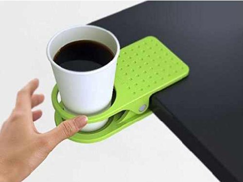 3 Pcs Drink Cup Holder Clips - Universal Table Desk Laptop Coffee Mug Holder for Office, Car, Home & Travel - Secure & Space-Saving Drink Accessory