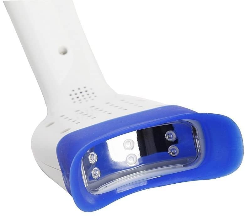 Portable LED Teeth Whitening Kit - 6 Blue Light Whitening Trays for Professional At-Home Teeth Whitening - Perfect for Travel & Quick Brightening