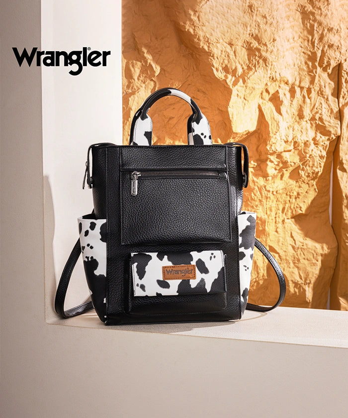 Wrangler Convertible Leather Backpack for Men & Women - Durable Travel Backpack with Adjustable Straps - Perfect for Hiking, Work & School