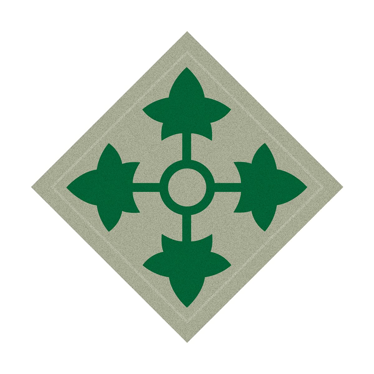 US Army 4th Infantry Division SSI 8-Inch Reflective Vinyl Decal for Milk Mugs - Full Color Military Design for Coffee Cups, Tumblers & Drinkware