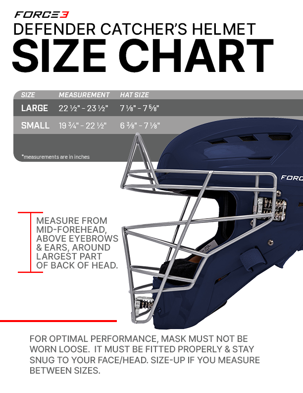 Force3 Junior Defender Catchers Set for Kids Ages 6-9 | NOCSAE Certified Youth Baseball Gear | Perfect for Little League Practice & Games
