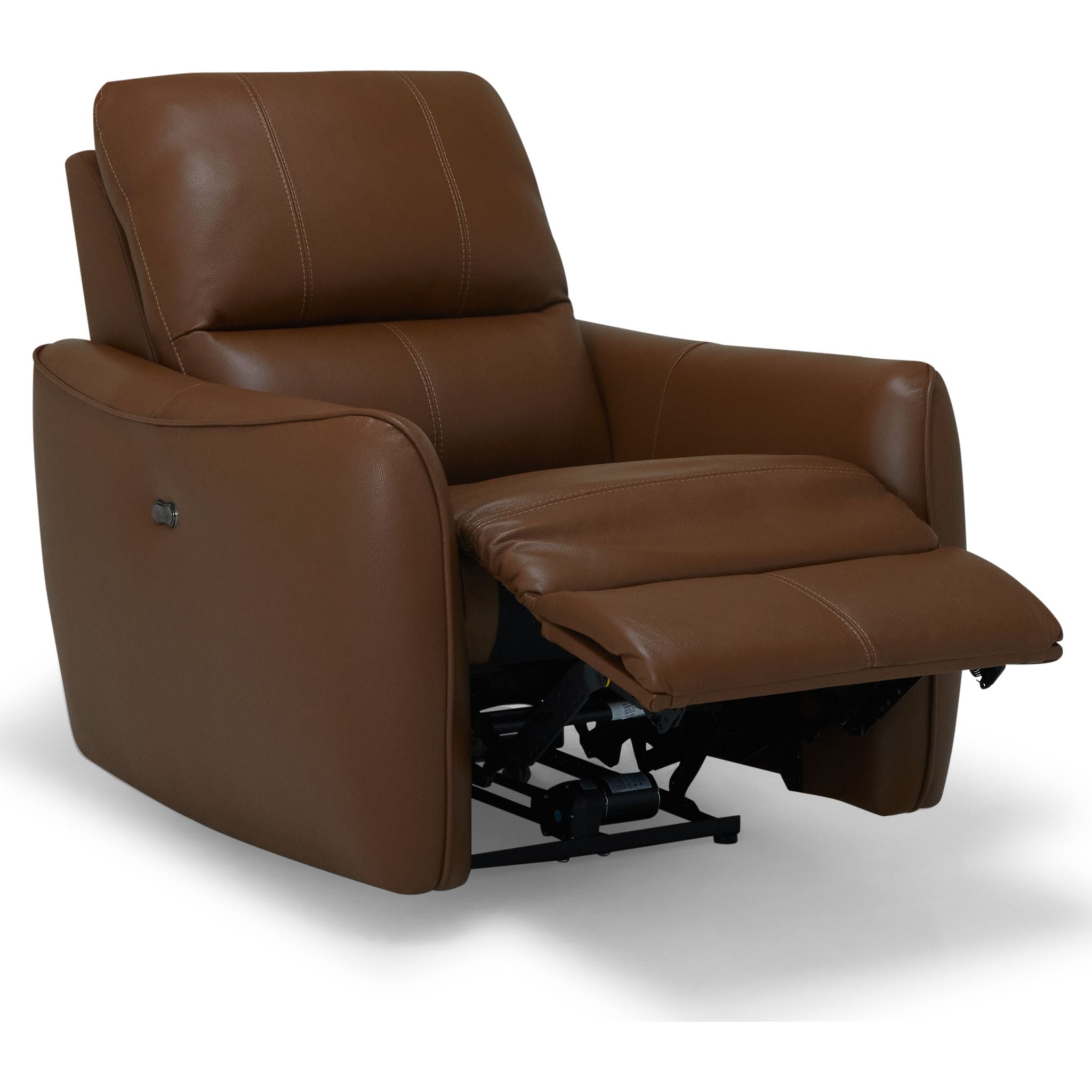 Arlo Power Wall Hugger Recliner Chair - Valencia Biscotti Fabric - Modern Space-Saving Reclining Chair for Living Room, Home Theater & Small Spaces