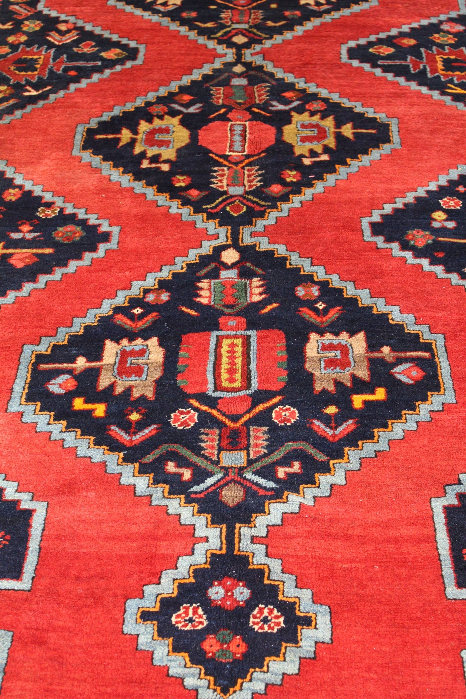 Vintage Karabagh Handwoven Tribal Rug - Authentic Antique Oriental Carpet for Home Decor, Living Room, Bedroom, or Office - J62736