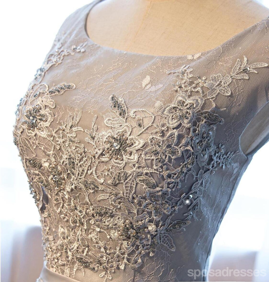 Sexy Gray Lace See-Through Prom Dress | Short Homecoming Party Dress for Sweet 16 | Affordable Cocktail Dress for Women | Perfect for Prom Night, Homecoming Dance & Special Occasions | CM349