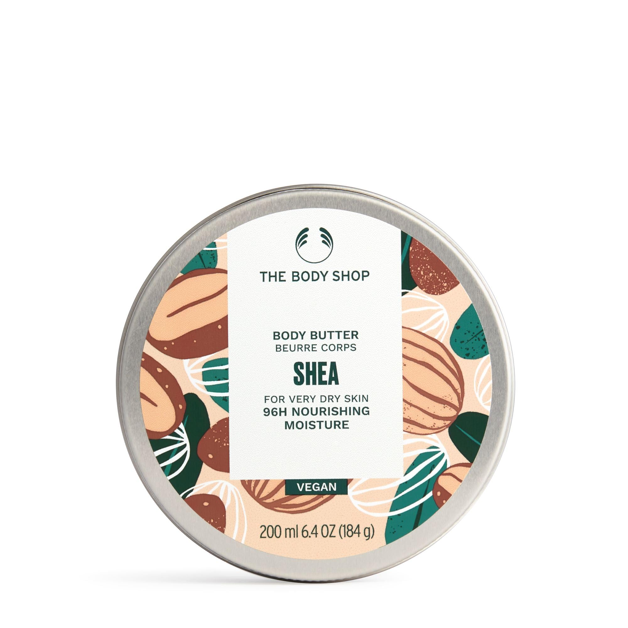 The Body Shop Shea Body Butter for Very Dry Skin – Deep Hydration & Moisturizing Vegan Skincare – 6.4 oz – Perfect for Winter Care & Daily Nourishment