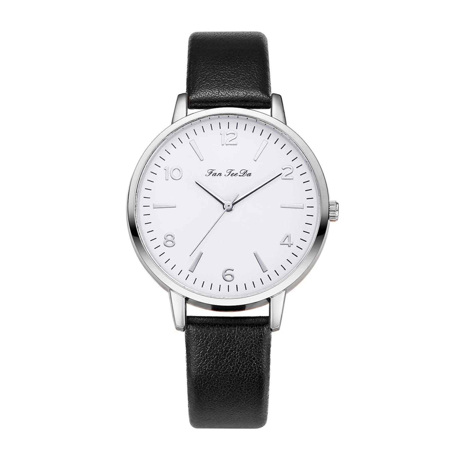 Stylish Minimalist Men's Leather Band Quartz Watch - Fashionable Gift for Him & Her | Perfect for Business, Casual Wear & Special Occasions
