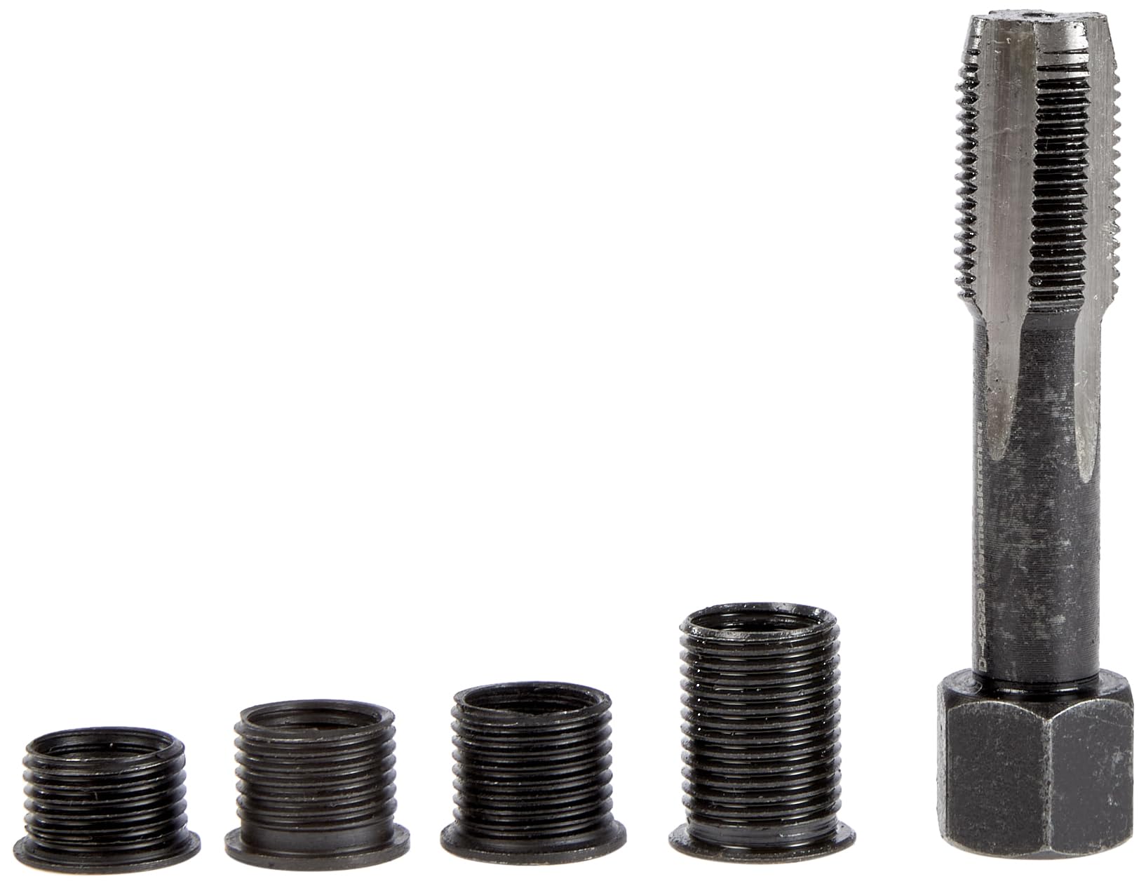 BGS 166 Spark Plug Thread Repair Kit - M12 x 1.25mm (5-Piece Set) | Fix Stripped Spark Plug Threads | Compatible with Most Vehicles - Ideal for Auto Mechanics & DIY Car Maintenance