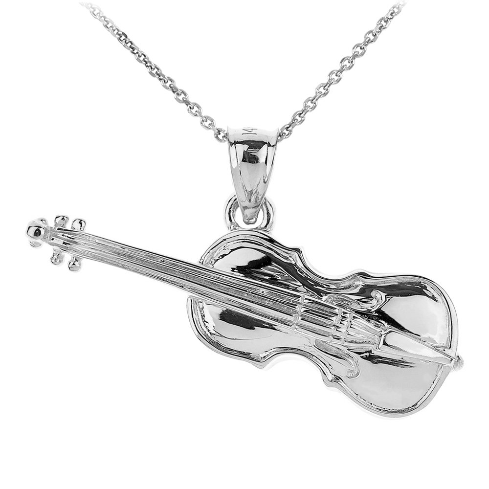 925 Sterling Silver Cello Music Charm Pendant Necklace for Women - Elegant Gift for Musicians, Music Lovers & Orchestra Performers - Perfect for Concerts, Recitals & Special Occasions