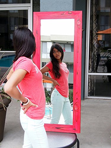 Red Full Length Floor Mirror, Wall Mirror & Vanity Mirror - Elegant Home Decor for Bedroom, Living Room & Dressing Area