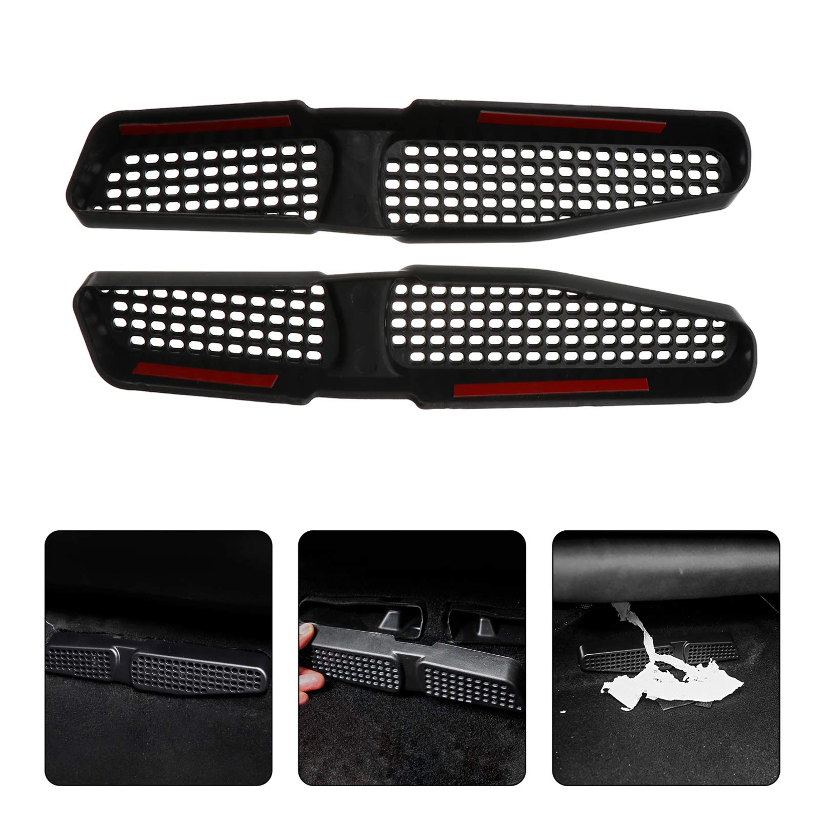 Wakauto 1 Pair Car Air Vent Covers - Durable Plastic AC Vent Shields & Side Window Deflectors for Auto Protection | Perfect for Sedans, SUVs & Trucks to Block Dust & Debris