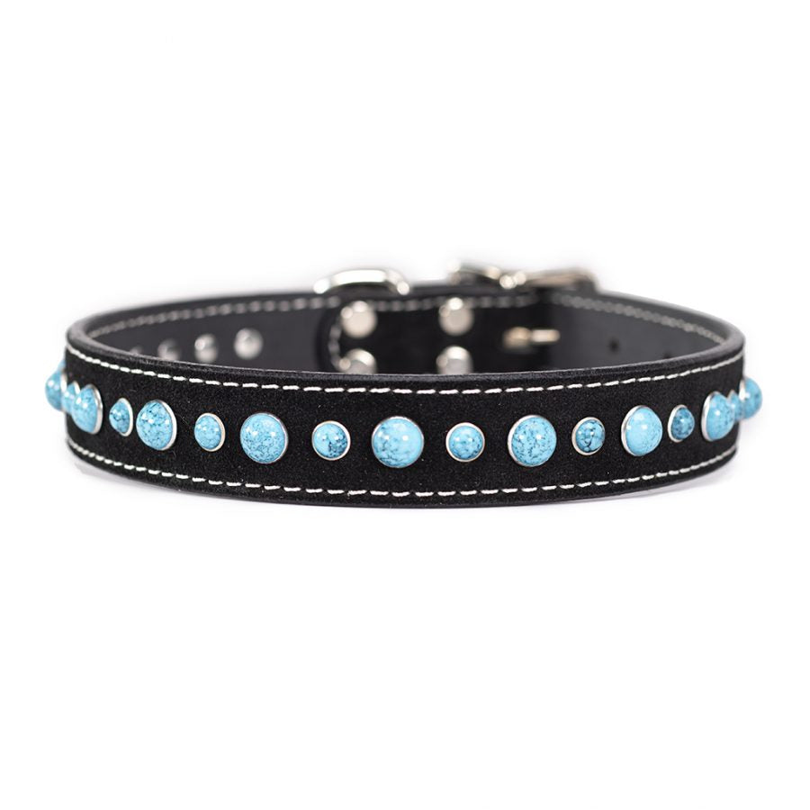 Turquoise Cabochon Pendant Necklace on Black Suede Cord – Elegant Boho Jewelry for Women, Perfect for Casual Wear & Special Occasions