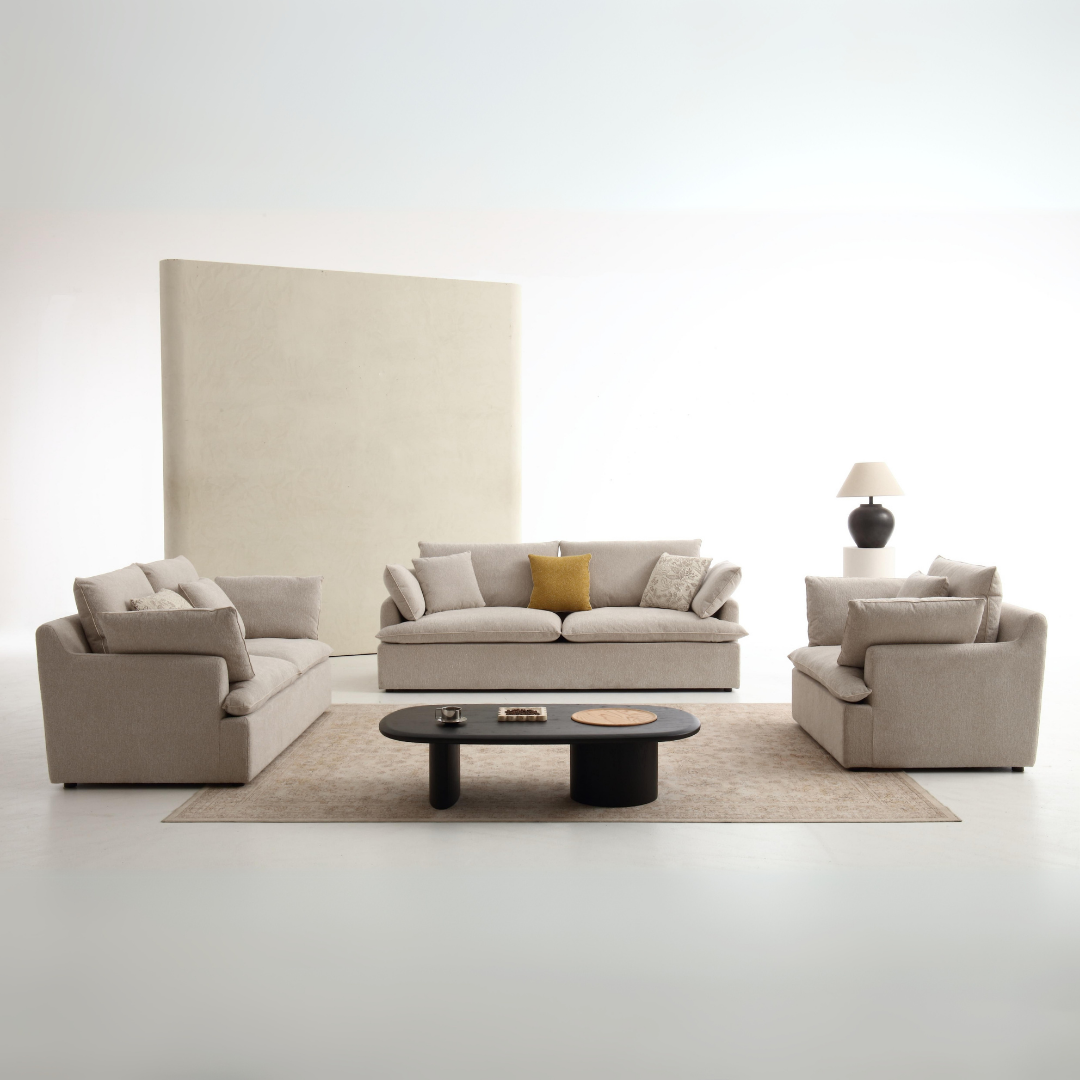 Fabrizio Fabric Sofa - Modern Comfortable Living Room Couch for Home, Office & Lounge | Perfect for Relaxing, Entertaining & Stylish Decor