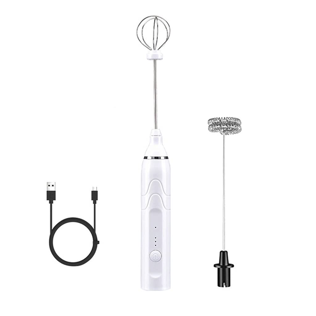 CUJUX USB Rechargeable Electric Milk Frother for Coffee, Cappuccino, Hot Chocolate & Latte - Handheld Drink Mixer & Egg Beater (Color: Blue) - Perfect for Home, Office & Cafe Use