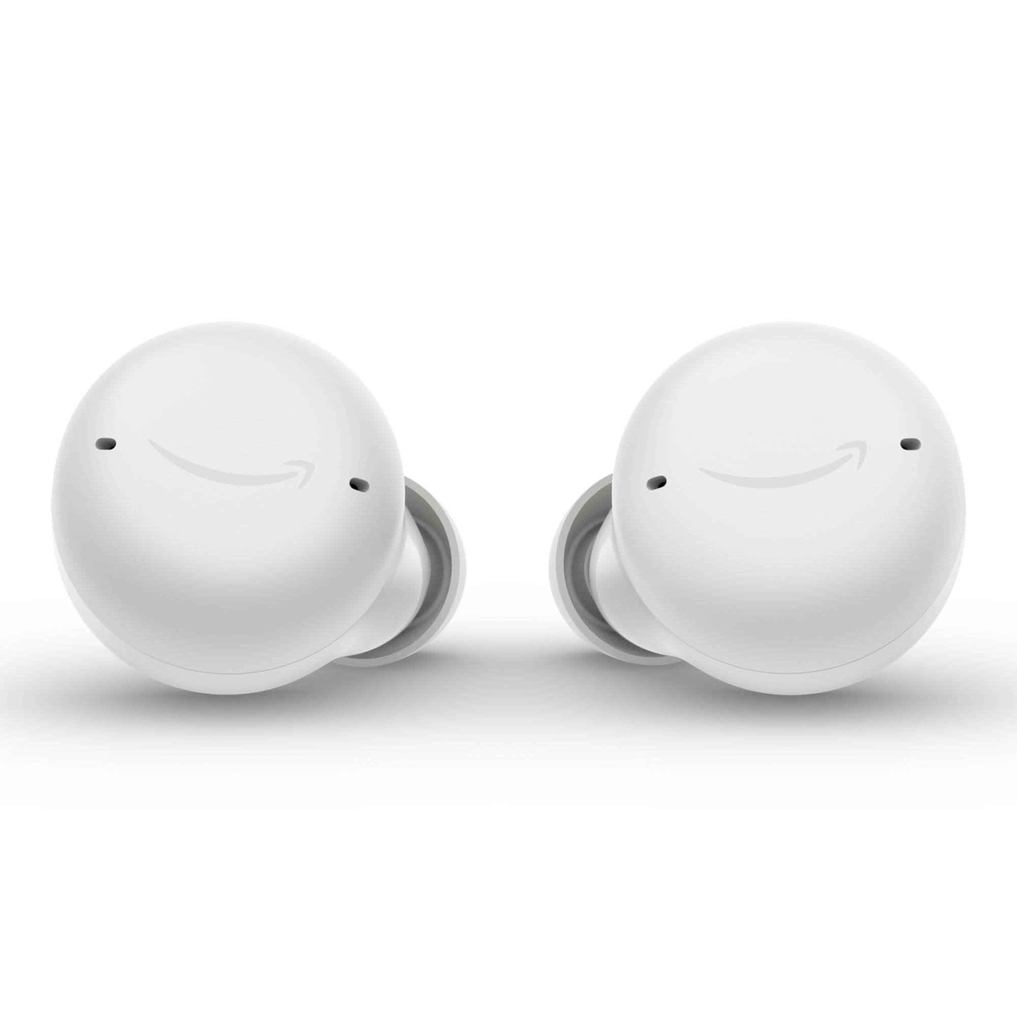 Amazon Echo Buds (2023 Newest Model) - Wireless Bluetooth Earbuds with Active Noise Cancellation, Alexa Built-in & Wireless Charging Case - Glacier White - Perfect for Commuting, Workouts & Travel