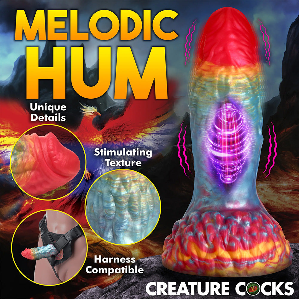 Rainbow Phoenix Vibrating Monster Dildo - Large Fantasy Creature Cock for Intense Pleasure | Powerful Vibrations, Lifelike Texture | Perfect for Couples Play & Solo Fantasy Adventures