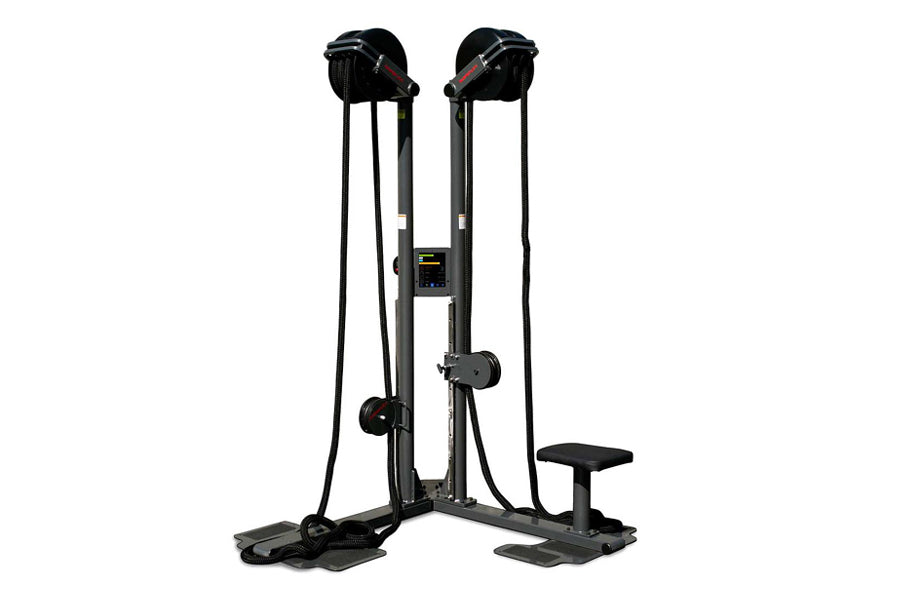 Ropeflex RX2500 D Dual Station Rope Trainer - Professional Grade Ski Rope Training Equipment for Home & Gym Use - Perfect for Skiing, CrossFit, and Strength Training Workouts