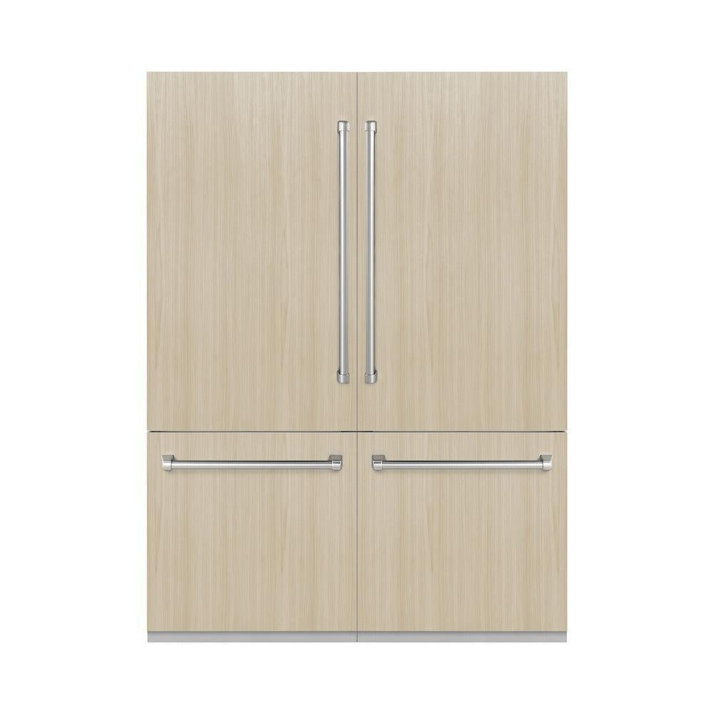 ZLINE 60 Inch Panel Ready French Door Built-In Bottom Freezer Refrigerator - 32.2 cu. ft. Capacity with Water Dispenser & Ice Maker (RBIV 60) | Perfect for Modern Kitchens, Restaurants & Open-Concept Homes