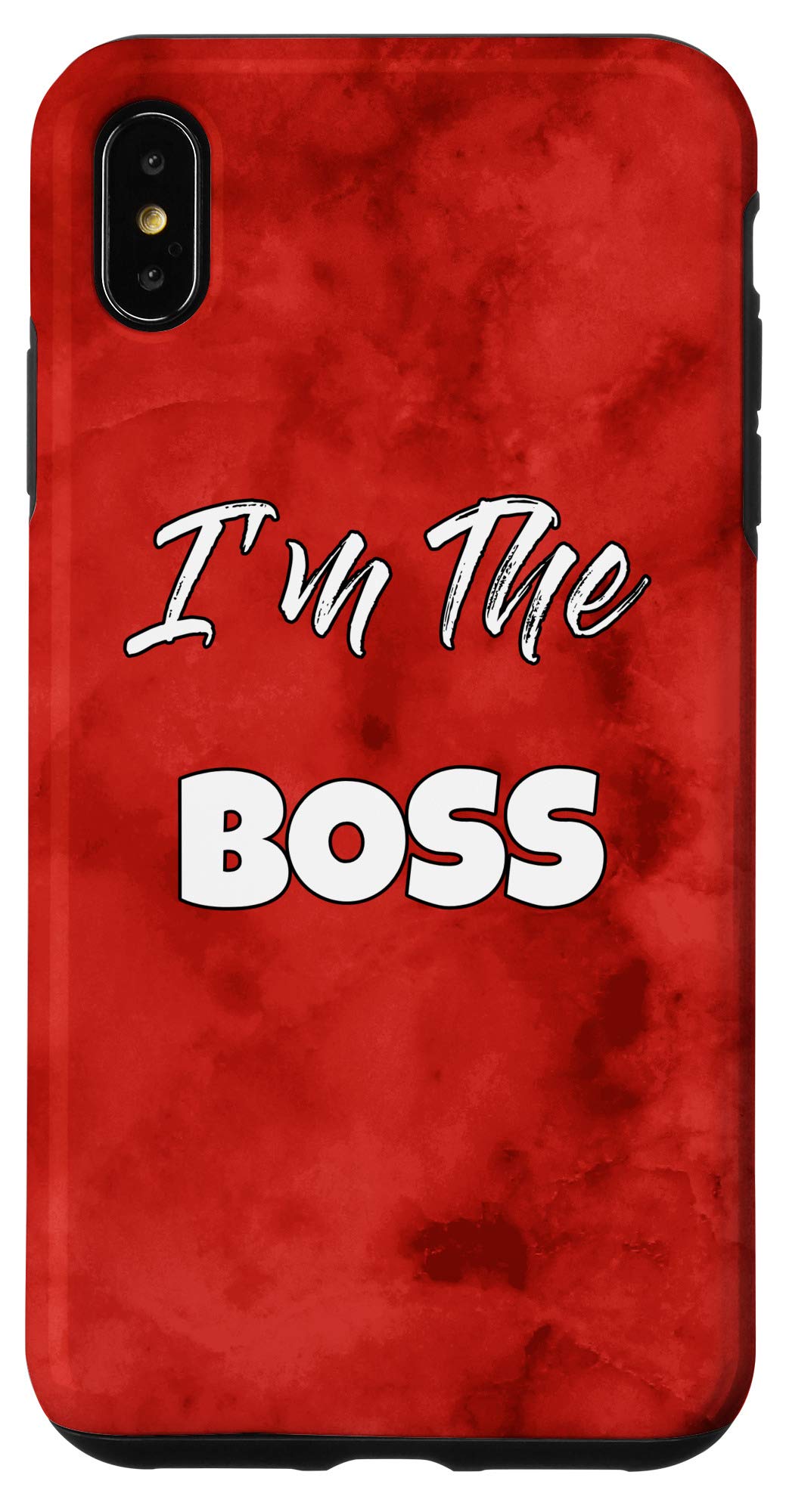 iPhone XS Max 'I'm the Boss' Red Protective Case - Durable & Stylish Cover for Everyday Use, Work, and Travel