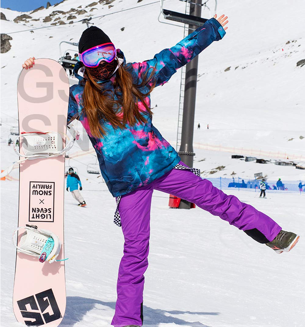 GS SNOWING Women's Ski Jacket & Pants Set - Windproof Waterproof Insulated Snowsuit for Winter - Warm Snowboarding Coat for Skiing & Outdoor Activities