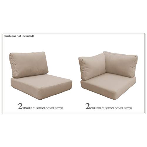 TK Classics Wheat-Colored Sofa Cover Set for FLORENCE-07d (Cushions Not Included) - Perfect for Living Room Furniture Protection & Style Upgrade