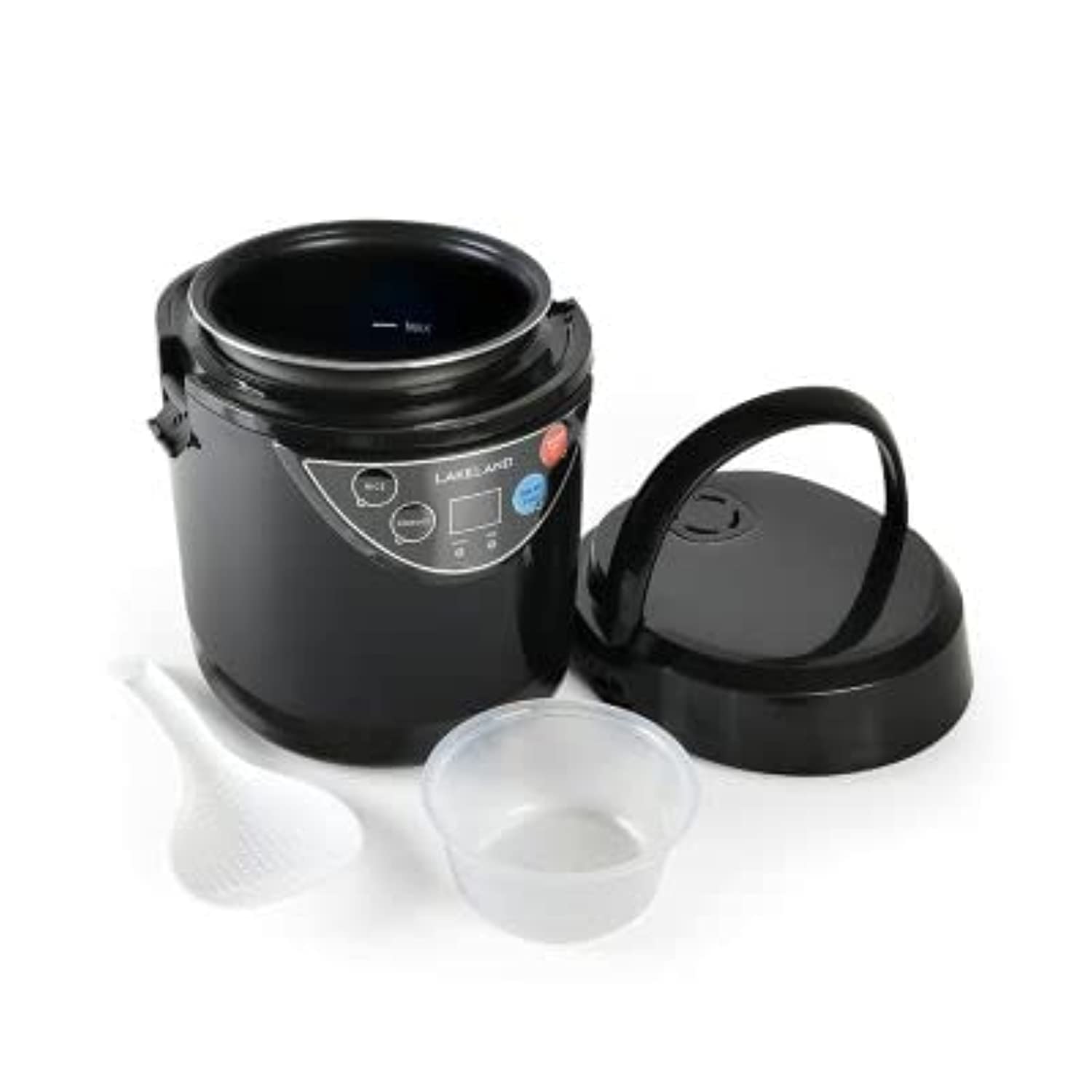 Lakeland 2-Cup Mini Electric Rice Cooker - 500ml Non-Stick Pot for White Rice, Brown Rice & Porridge | Perfect for Dorms, Offices & Small Kitchens