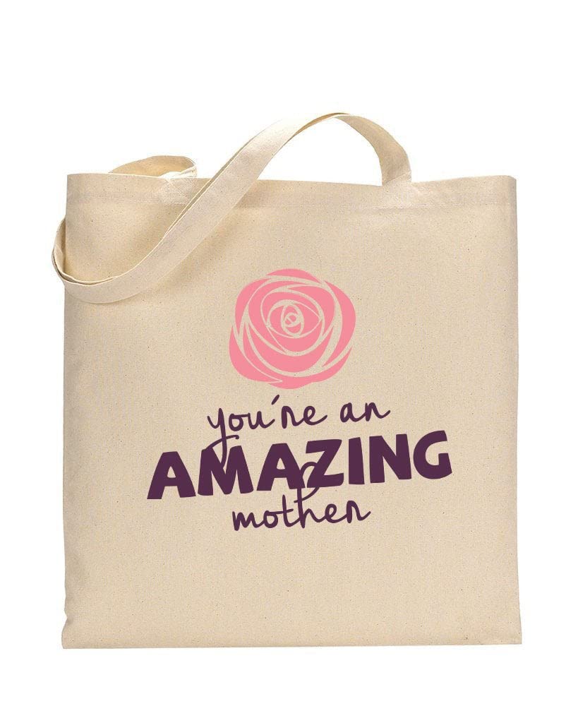 Personalized Mother's Day Tote Bag - Durable Reusable Canvas Gift for Mom - Custom Printed in USA | Perfect for Shopping, Beach Trips & Everyday Use