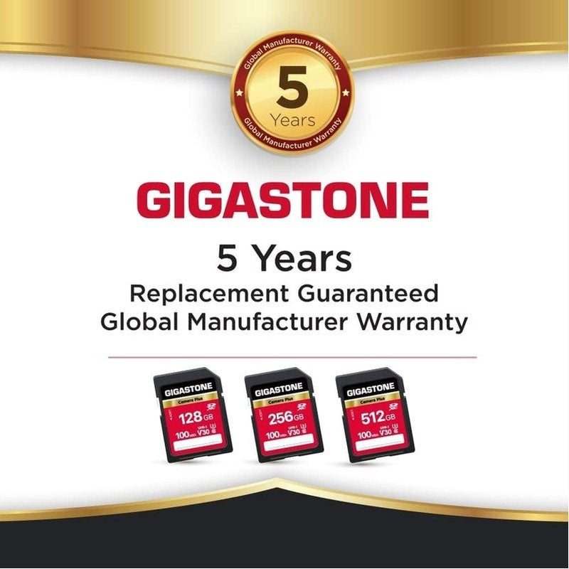 Gigastone 128GB 256GB 512GB SDXC UHS-I V30 Memory Card for Camera, DSLR, GoPro, Drone - High Speed Class 10 for 4K Video & Photography