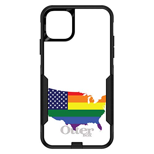 US Map Gay Pride Flag On Black Case