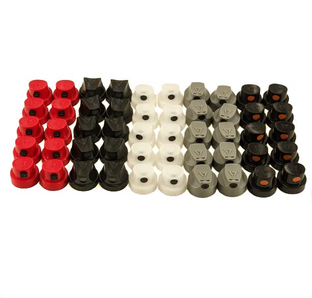 Infamy Art Cap Set - 50 Premium Spray Paint Nozzles for Graffiti, Street Art & DIY Projects - Perfect for Artists, Muralists & Crafters