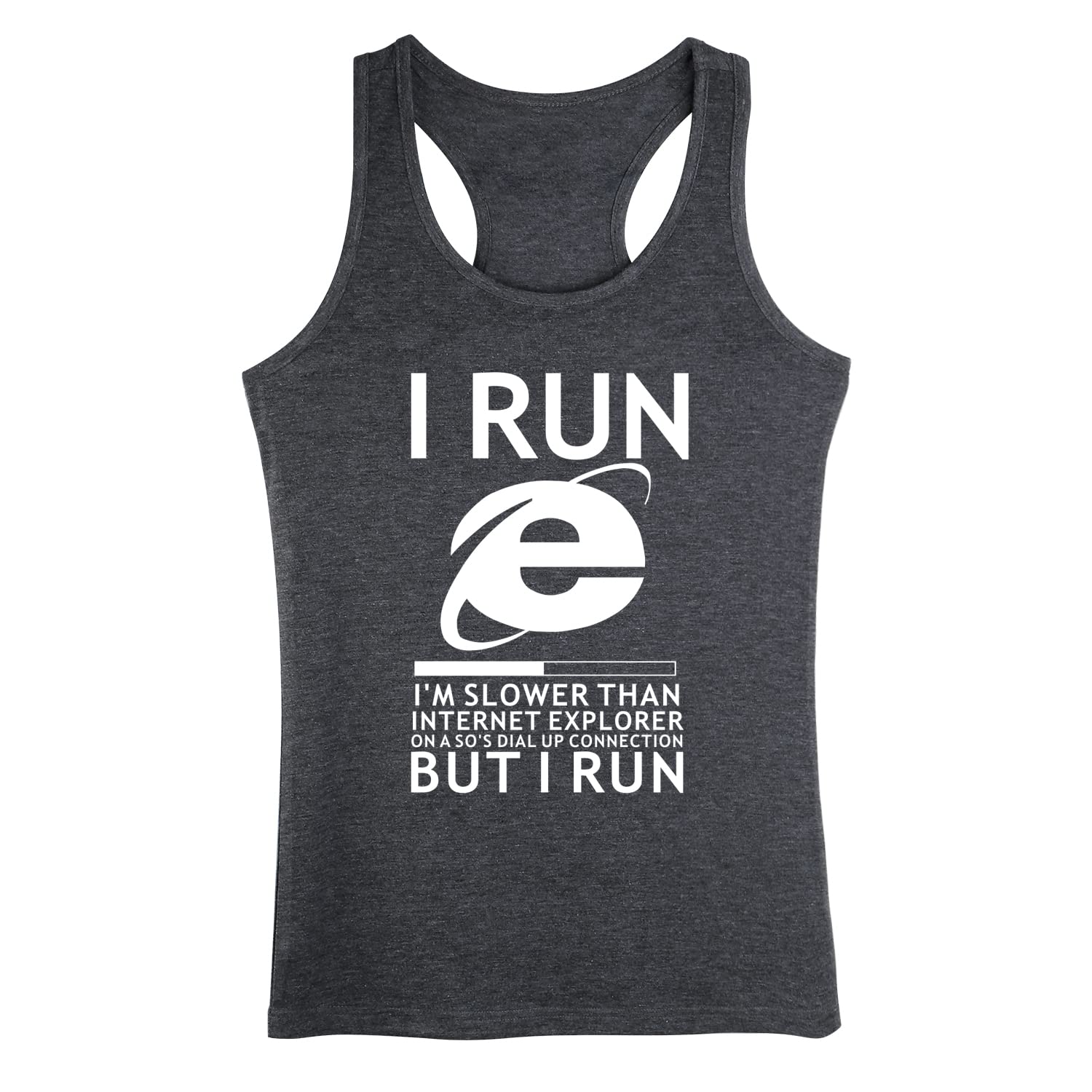 Funny Workout Tank Tops for Women - 'I Run I'm Slower But I Run' Racerback Gym Sleeveless Shirts | Perfect for Running, Gym & Casual Wear
