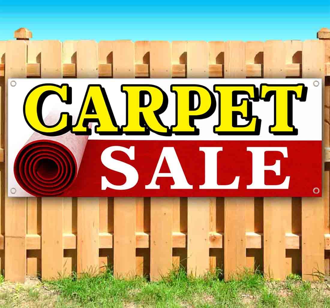 13 oz Heavy-Duty Vinyl Carpet Clearance Banner with Metal Grommets - Single-Sided, Durable Non-Fabric Sign for Store Sales & Promotions | Perfect for Retail Displays, Clearance Events & Seasonal Discounts