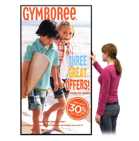 40x50 Extra Large Economy Poster Frame - Quick Change Beveled Metal Slide Sign Frame for Home, Office & Commercial Displays