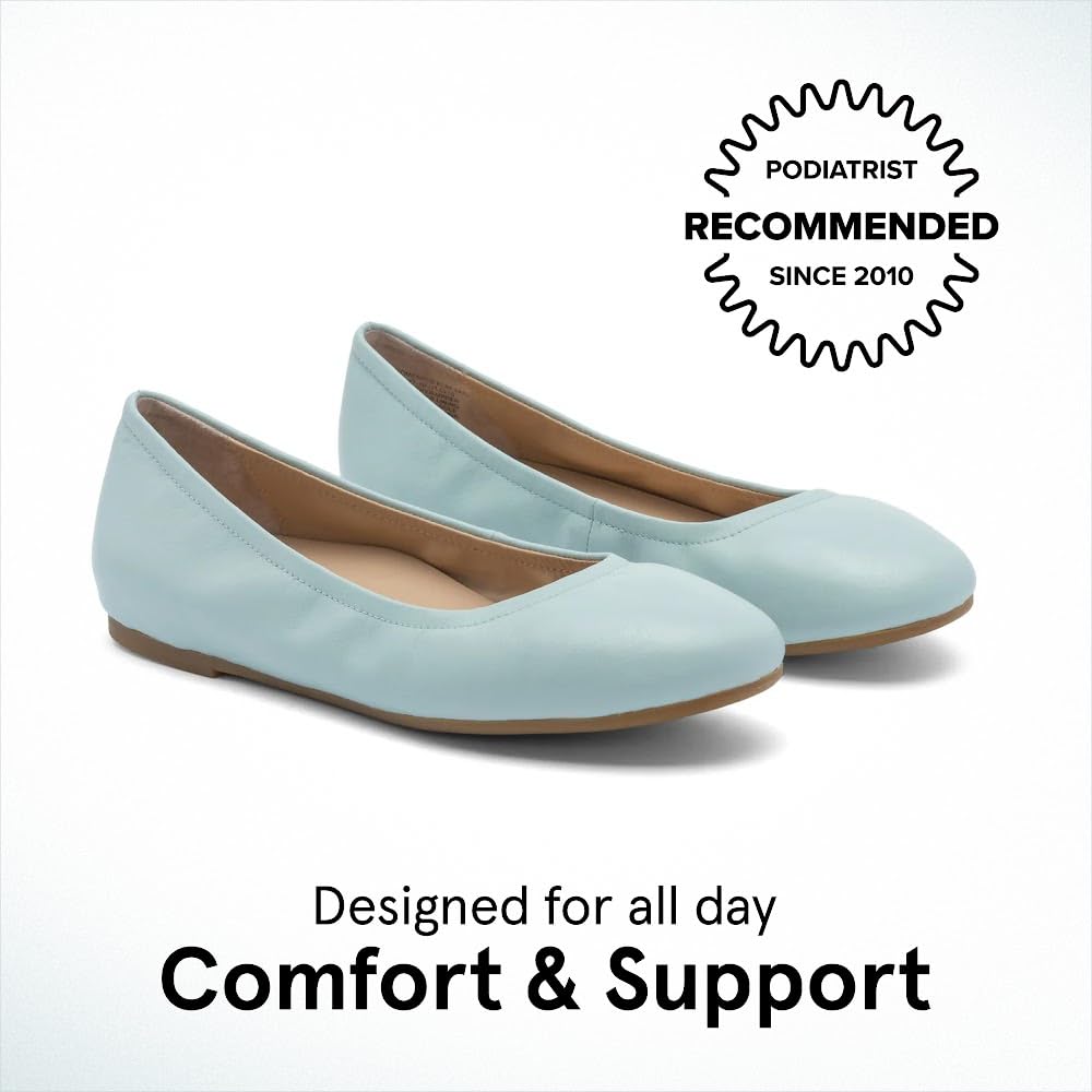 ABEO Promenade Women's Ballet Flats with Metatarsal Pads - Comfortable Foot Pain Relief Shoes for Ball of Foot Cushion - Perfect for Work, Travel & Everyday Wear