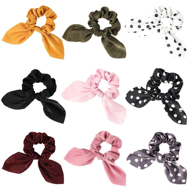 CHRONEX 6PCS Georget Butterfly Stone Hair Bands - Soft Thick Hair Ties & Ponytail Holders for Women & Girls - Hair Accessories Set with Scrunchies, Clips & Claws - Perfect for School, Work & Party Hairstyles