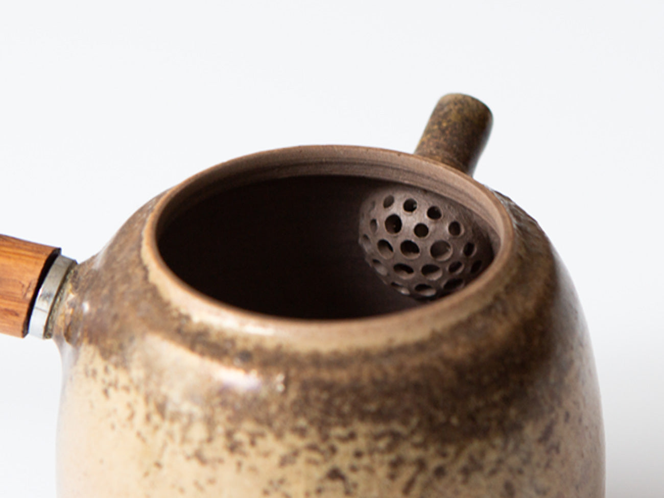 Premium Fire Cypress Teapot No.5 - Handcrafted Ceramic Japanese Style Teapot with Stainless Steel Infuser - Perfect for Loose Leaf Tea, Matcha, Herbal Tea & Home Decor