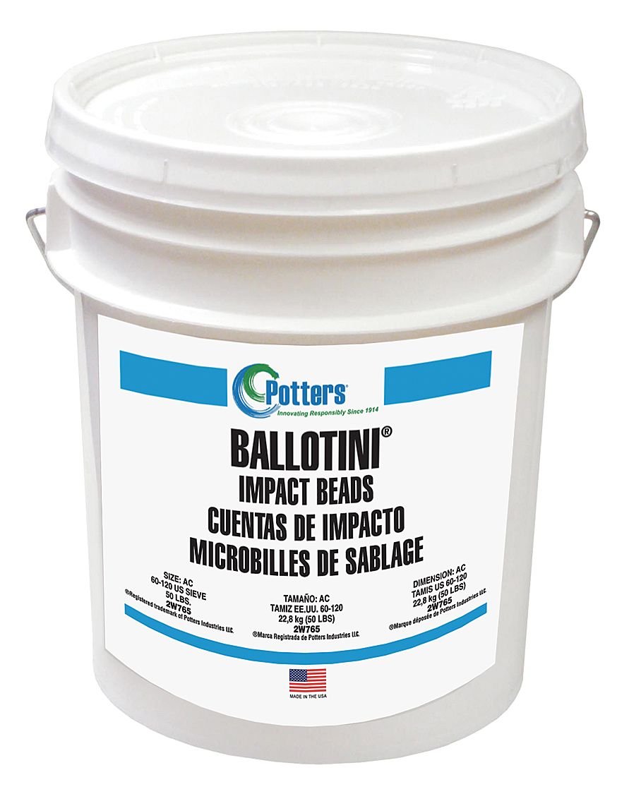 Premium Glass Beads Blast Media - Extra Fine Grit (53 lb) for Surface Cleaning, Polishing & Peening - Ideal for Automotive, Metalworking & Industrial Applications