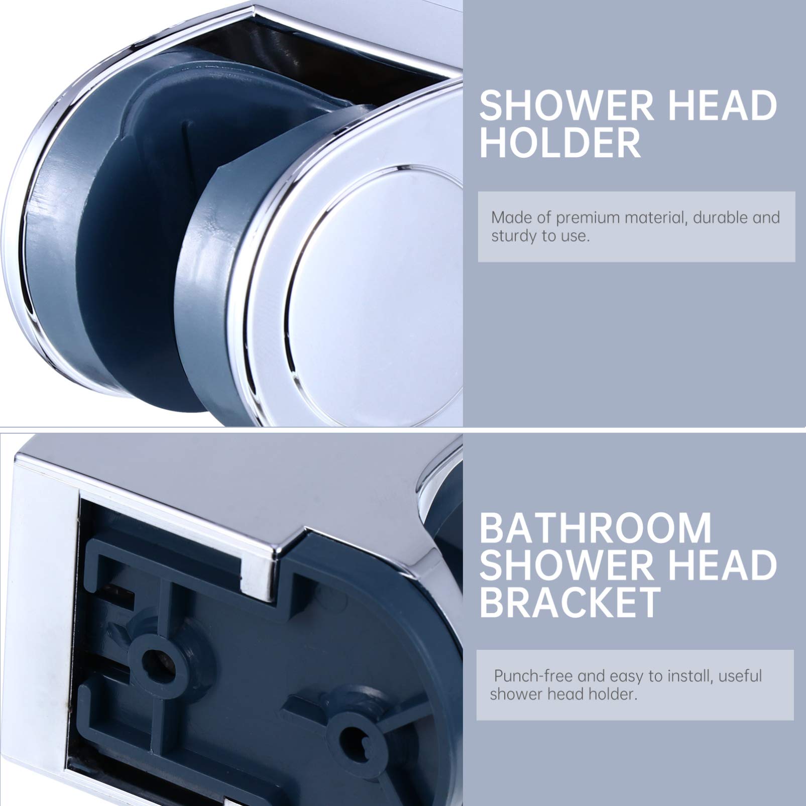 Hemoton 2-Pack Shower Hose Holder Wall Mount - Adjustable Shower Head Bracket for Handheld Shower Wand, Nozzle & Bathroom Accessories - Perfect for Bath, Spa & Home Renovation