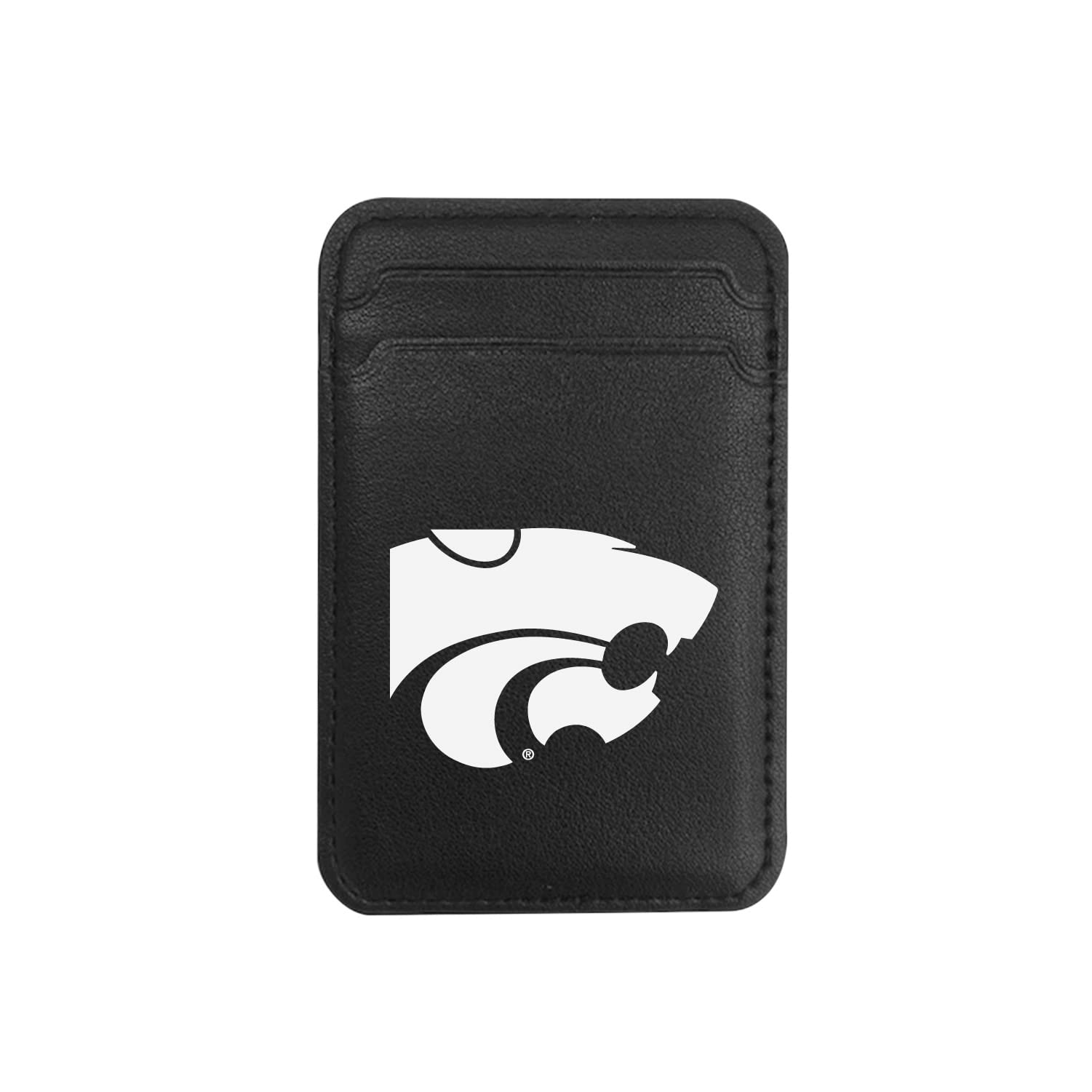OTM Essentials Kansas State University MagSafe Faux Leather Phone Wallet Sleeve - Slim Magnetic Wallet Case for iPhone 12/13/14/15 Pro Max - Lightweight MagSafe Accessories for Everyday Carry & Campus Life