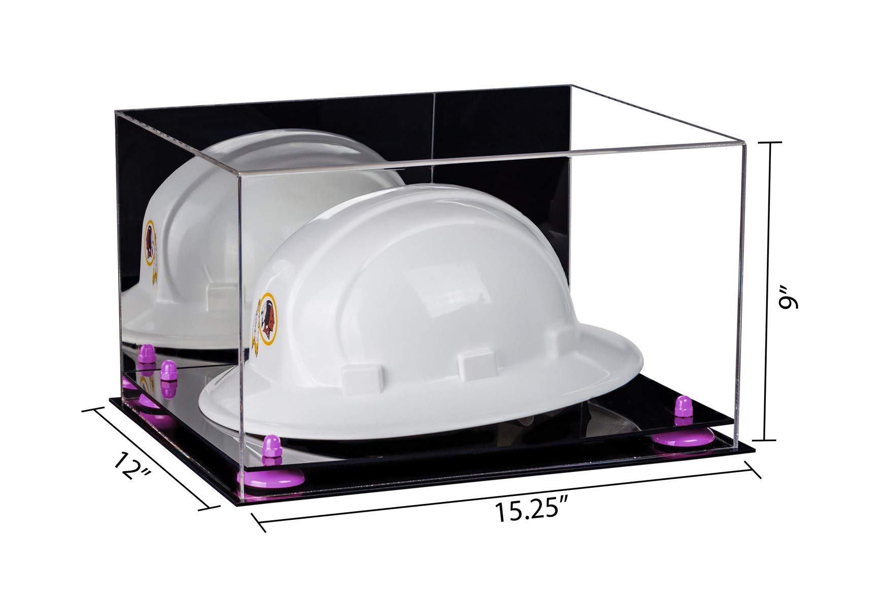 Clear Acrylic Large Helmet Display Case - Durable Hard Hat Protector for Construction Safety Gear & Collector's Showcase - Perfect for Workplace Safety Equipment Storage and Memorabilia Display