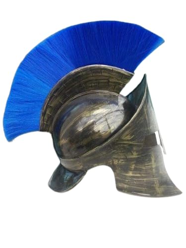 Authentic King Leonidas Greek Spartan Helmet - 300 Movie Replica - Medieval Roman Armor - Black X-Large - Perfect for Cosplay, Halloween Costumes & Historical Reenactments