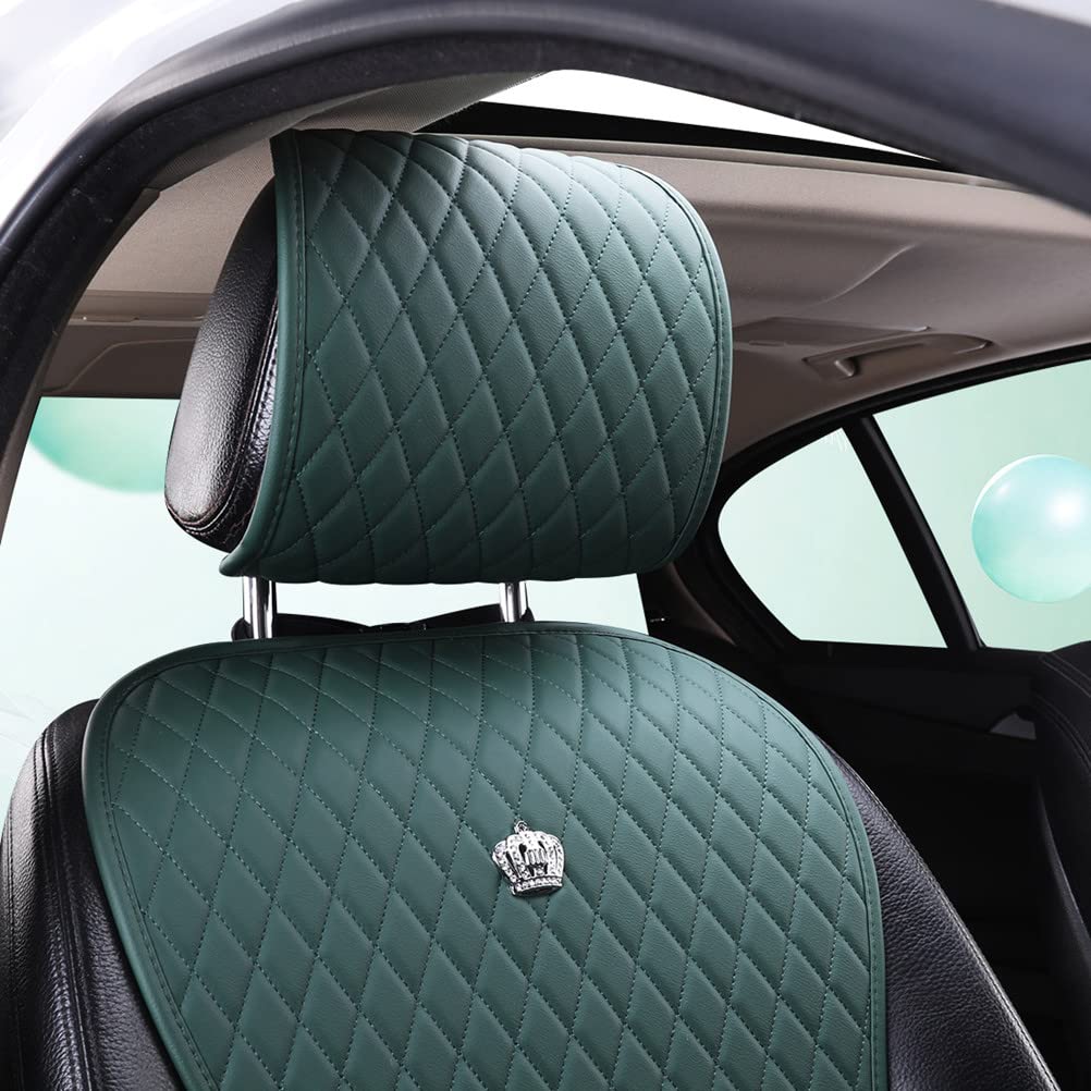 Premium Red Rain Universal Leather Car Seat Covers - 11-Piece Set (Army Green) for Cars, Trucks & SUVs | 2/3 Seat Protection | Durable & Stylish for Daily Commute, Road Trips & Off-Road Adventures