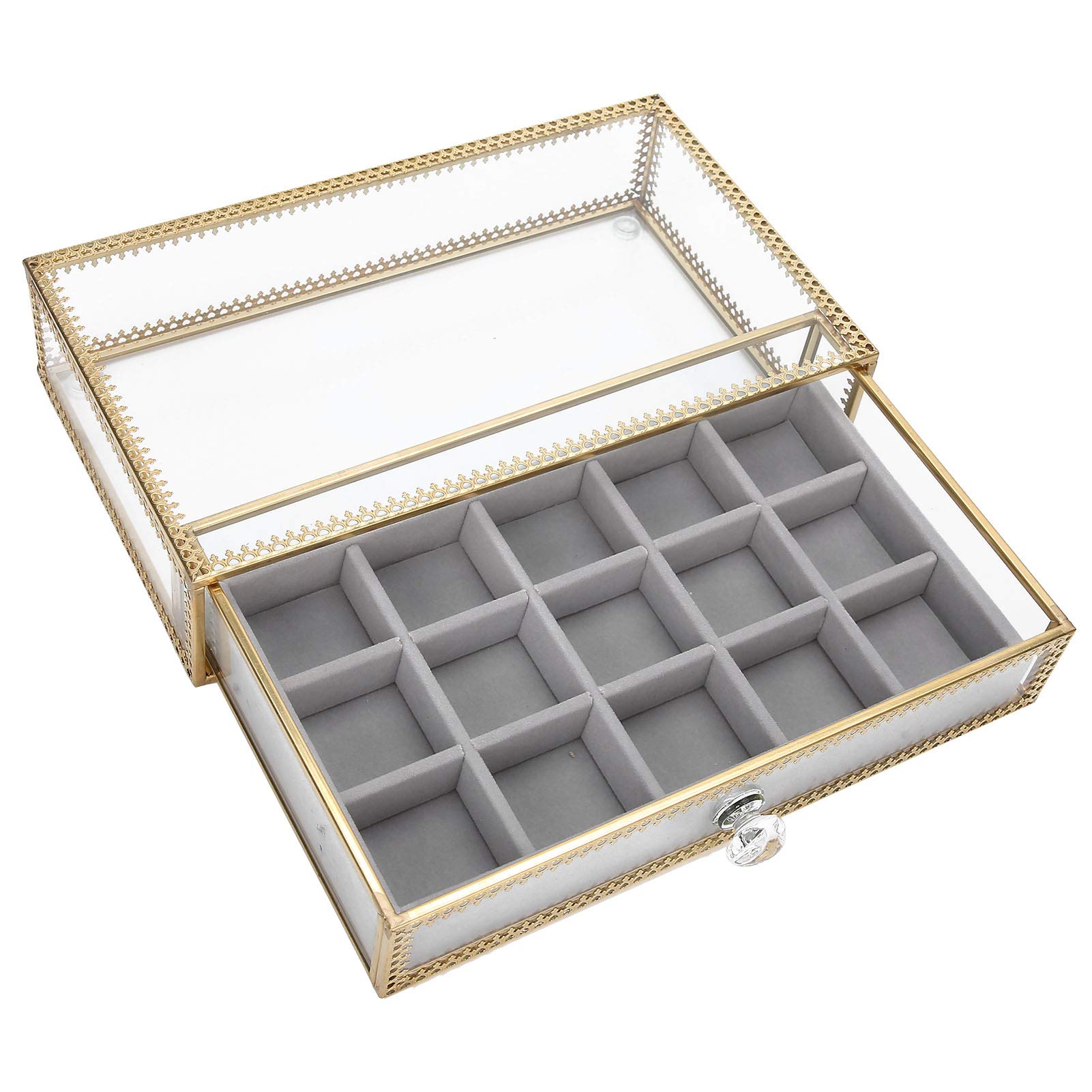 Fockety Nail Art Storage Organizer Box - Portable Nail Polish & Jewelry Case with Drawers - Perfect Gift for Women, Girlfriend, Wife & Mother - Great for Salon, Travel & Home Organization