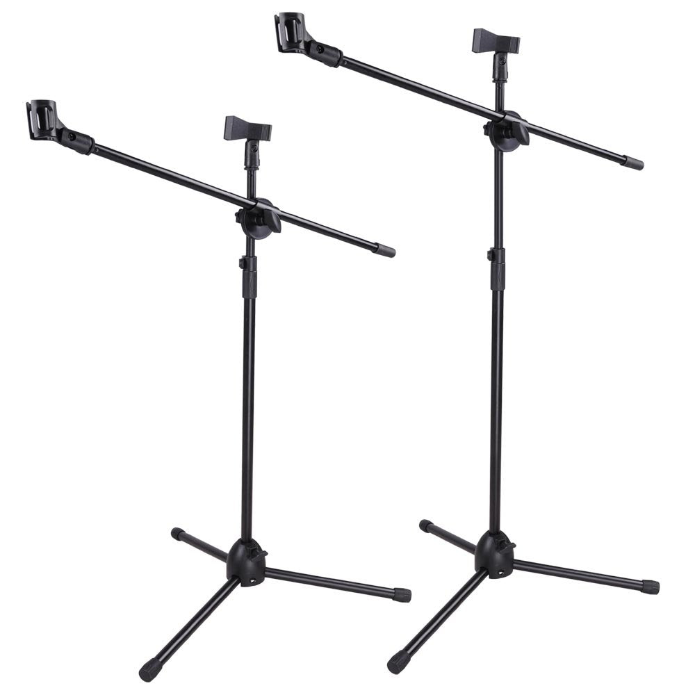 Professional Microphone Stand for Karaoke, Singing & Recording - Adjustable Boom Arm with Heavy-Duty Base - Perfect for Home Studio, Stage Performances & Live Streaming