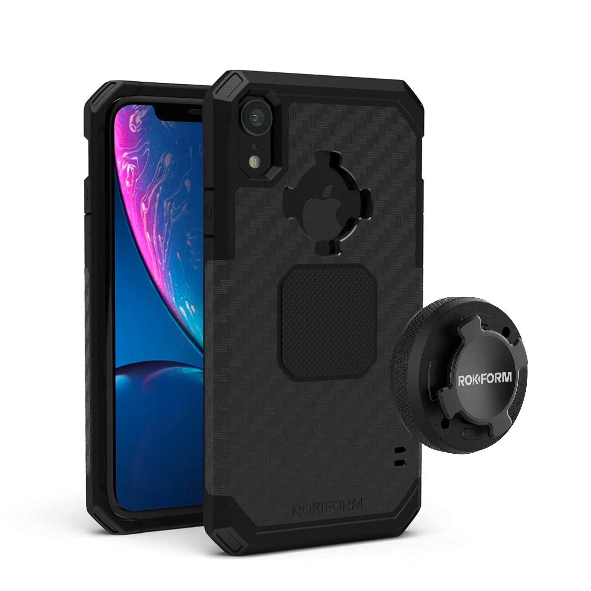 Rokform iPhone XR Rugged Case with Aluminum RokLock Phone Mount - Durable Protection for Outdoor, Cycling, and Adventure Use